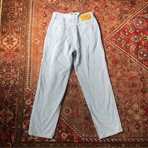 Vintage 80s Blue and White Striped Jeans